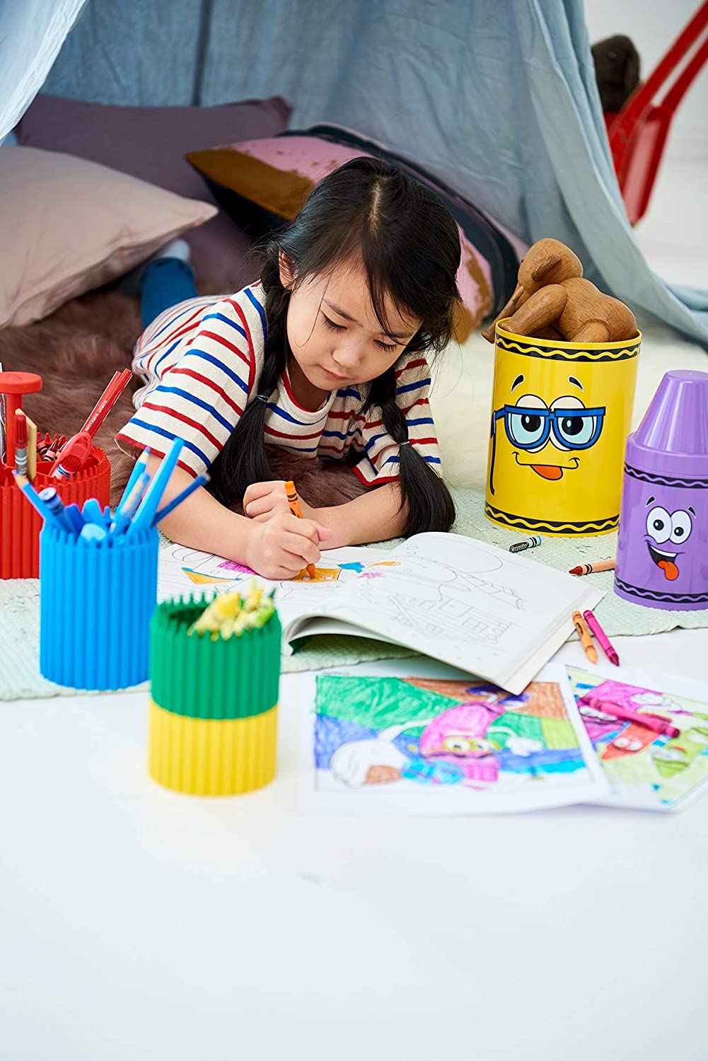 Crayola Portapenne e matite colorato per bambini Rosso