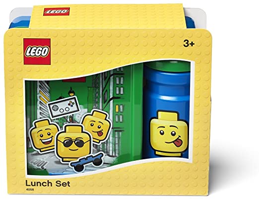 LEGO Portavivande + Borraccia Ironic Boy Blu e Verde