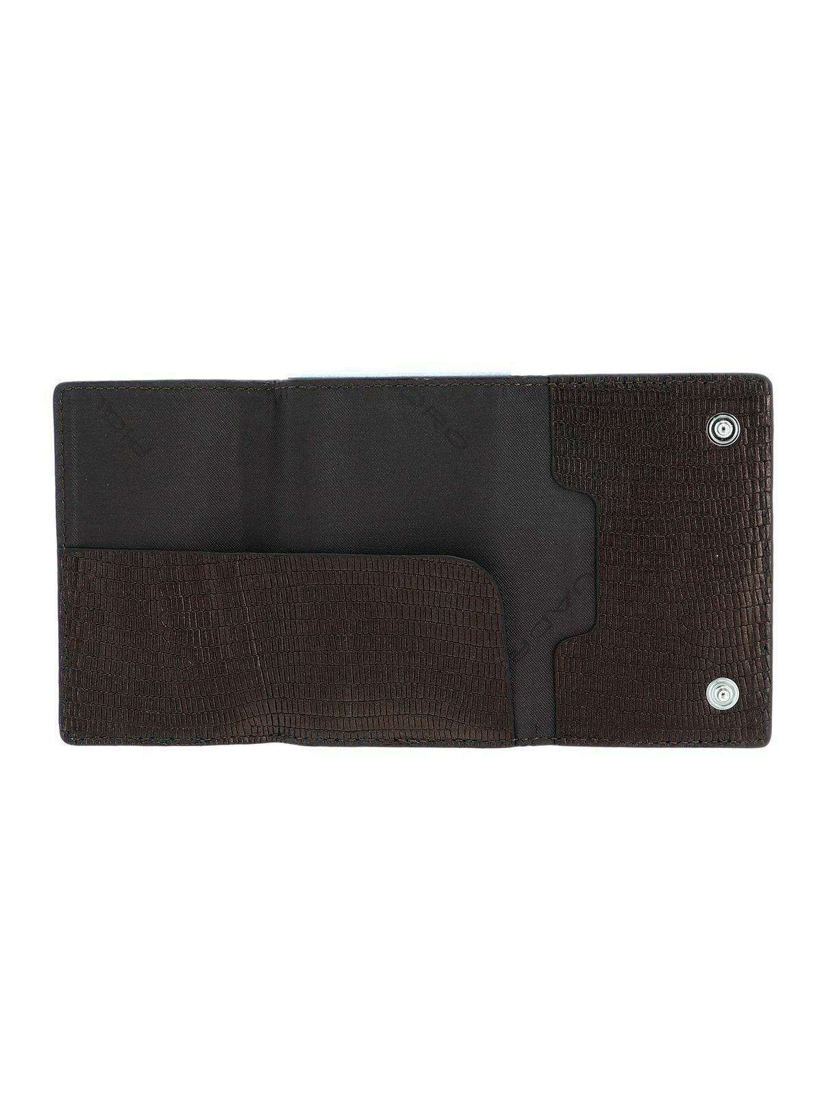 PIQUADRO Sophia Compact Wallet Slider RFID Bronzo Lizard Metal