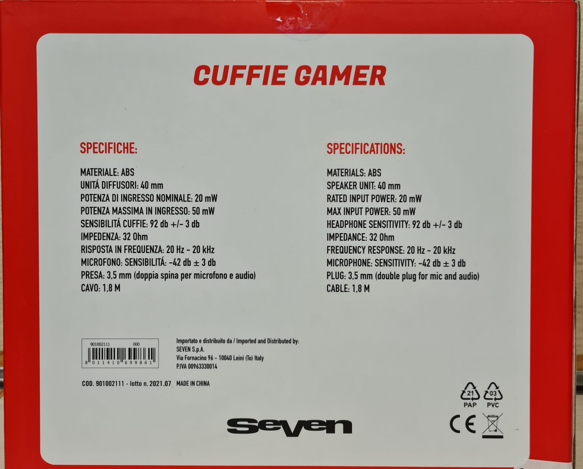 SEVEN CUFFIE GAMER BLU