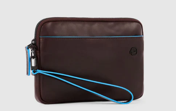 Piquadro Pochette con porta carte di credito Mogano