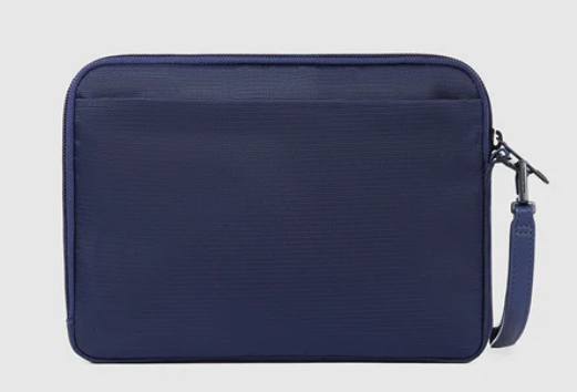 Piquadro Pochette porta ipad mini in tessuto riciclato Blu