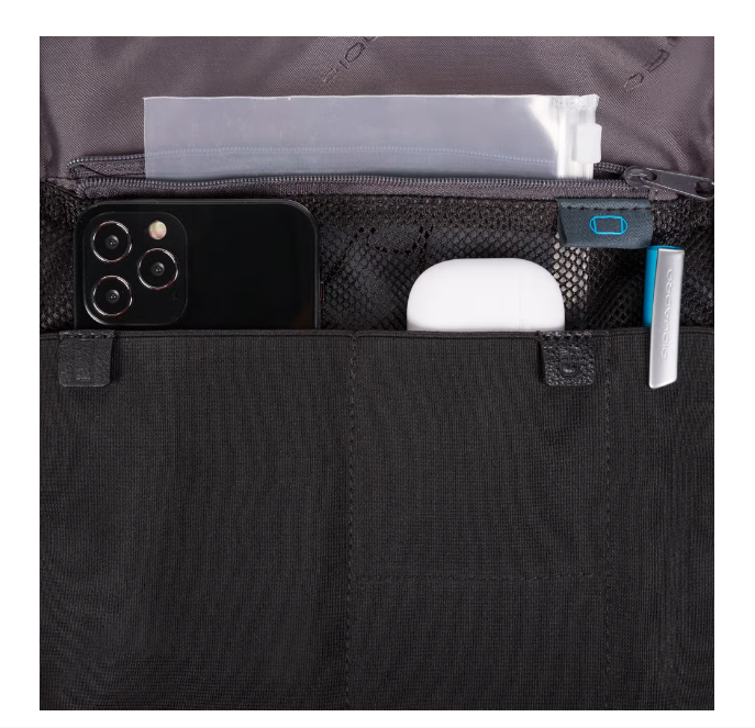 Piquadro Borsello porta iPad® in tessuto riciclato Brief 2 Nero