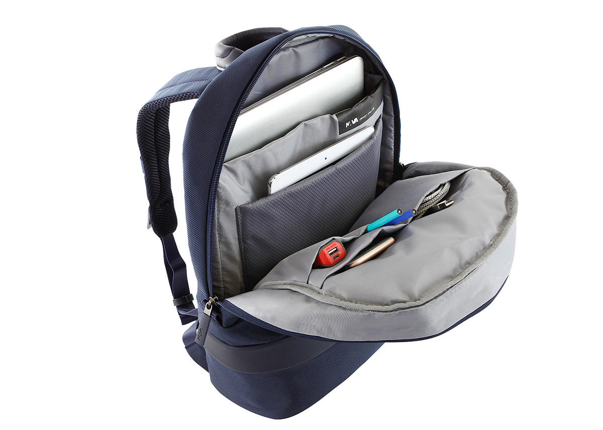 ZAINO PORTA COMPUTER E PORTA IPAD EASY + DAY PACK NIGHT BLUE