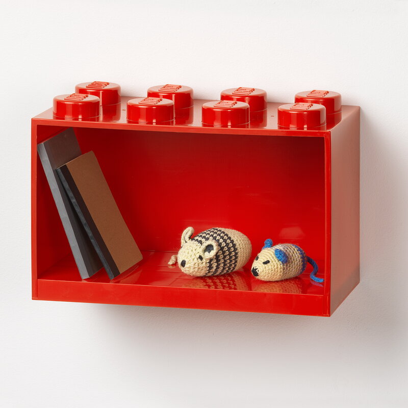 Mensola Lego Brick Shelf 8, Rossa