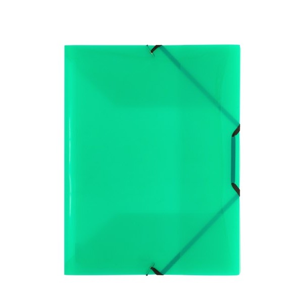 Buffetti Cartellina con elastico angolare - polipropilene verde trasparente