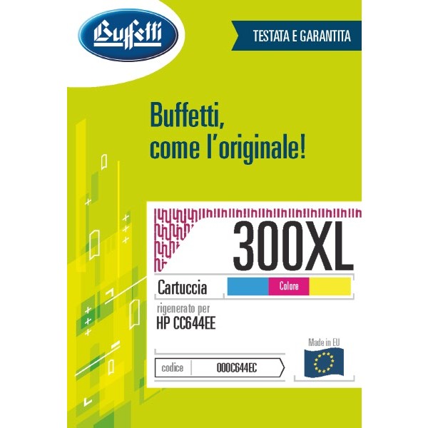 Buffetti HP Cartuccia inkjet - compatibile - CC644EE - 3 colori