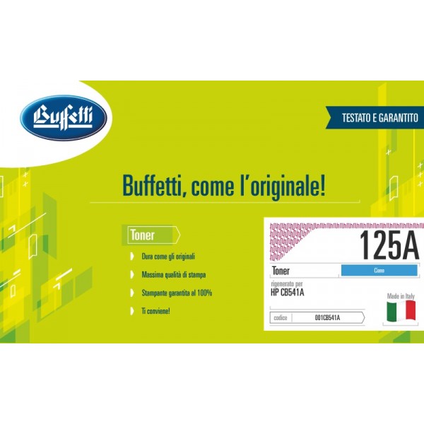 Buffetti HP Toner - compatibile - CB541A - ciano