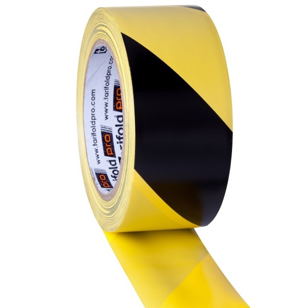 Nastro giallo-nero - altezza rotolo 50 mm x 33 mt di lunghezza