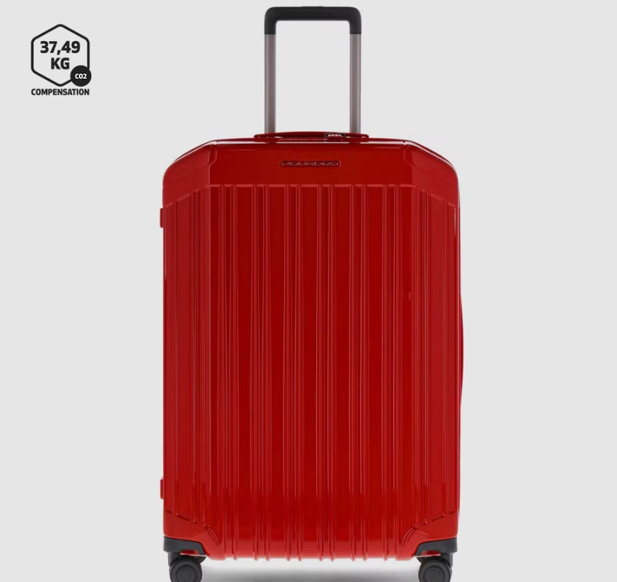 Trolley medio 4 ruote in policarbonato PQ Light Rosso