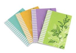 Quaderno I Love Green  carta riciclata 100%  A5  senza righe  colori assortiti